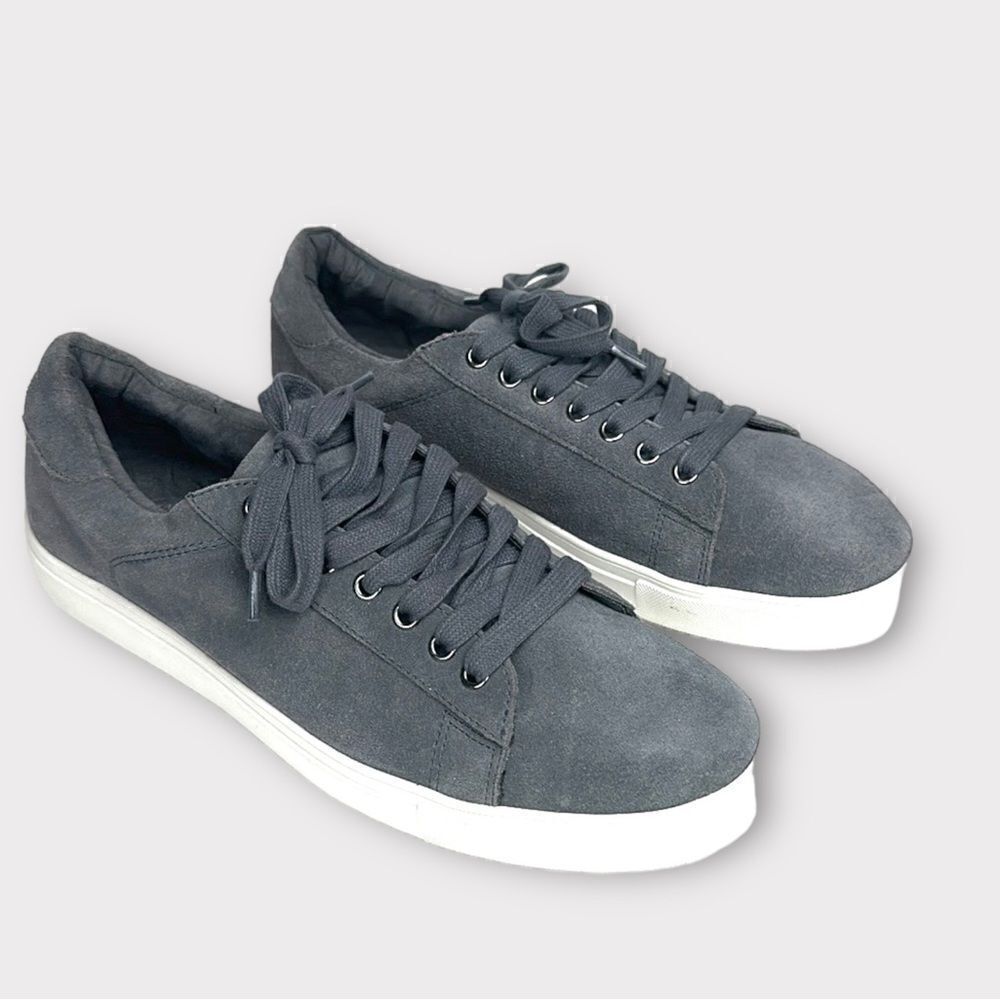 Brooks Brothers Red Fleece Gray Leather Suede  Lace Up Sneakers size 11